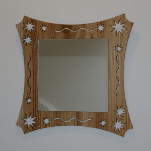 Miroir fabriqué en Aveyron bois massif artisanat français